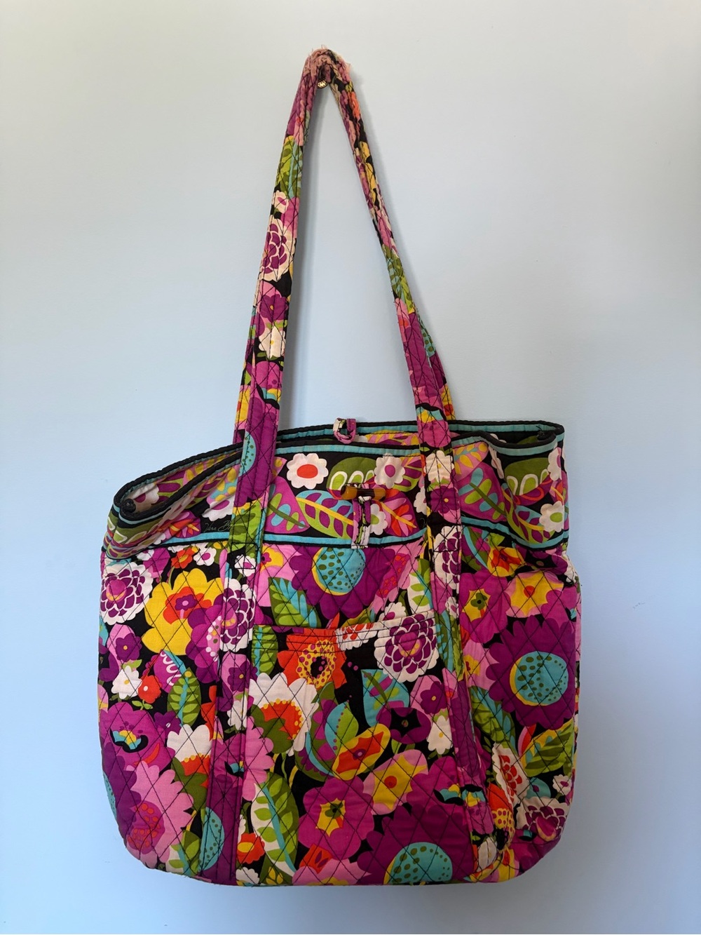 Vera Bradley Pink Multicolor Quilted Floral Tote